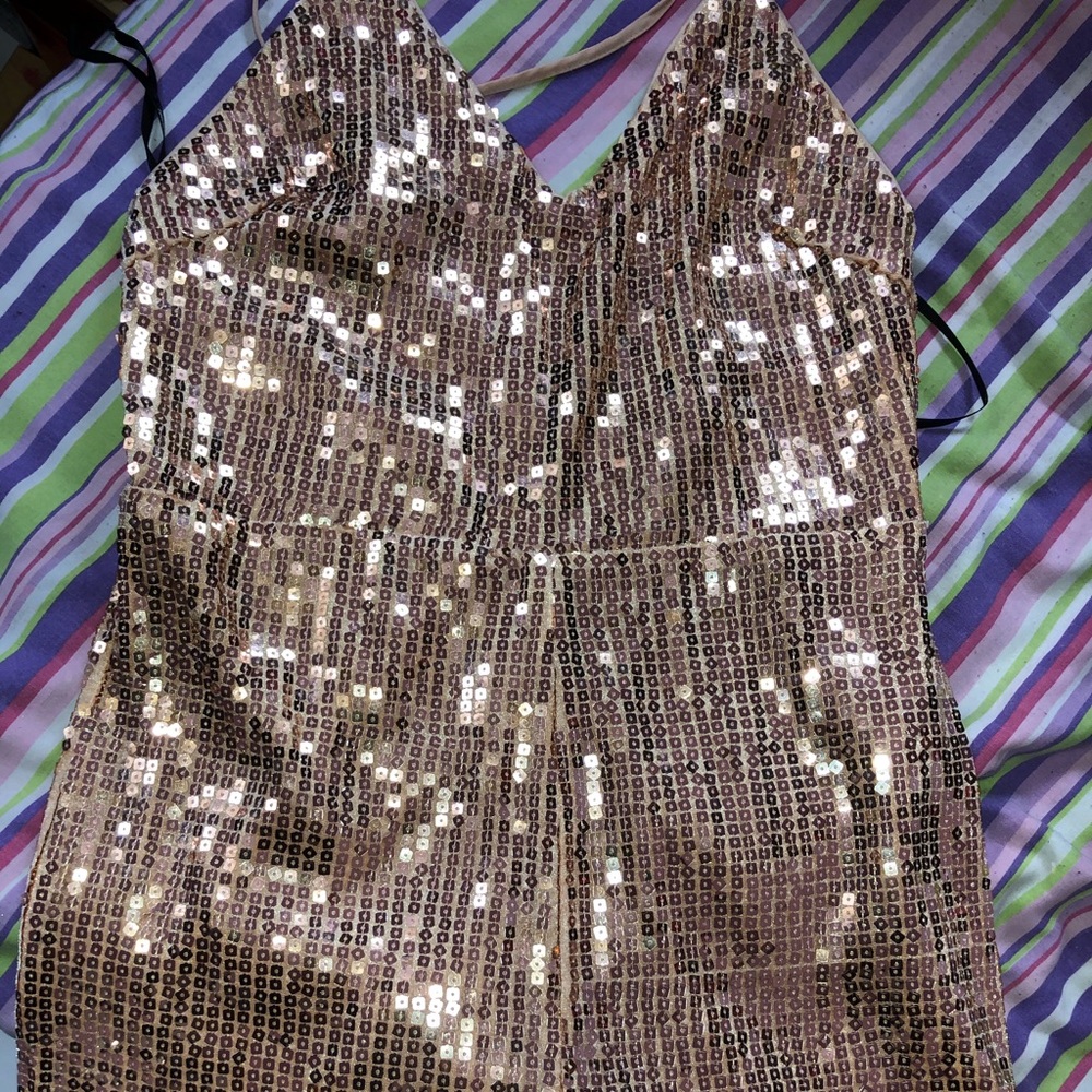 Women’s Sexy One Piece Rose Gold Fancy Romper